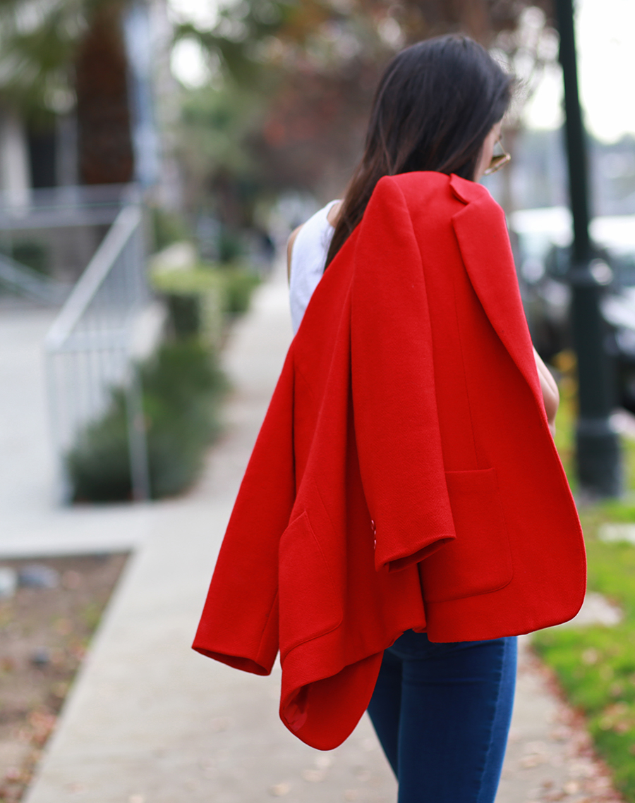 Thrifted blazer, Zara denim, Zara flats, Kelly Bello Design ring