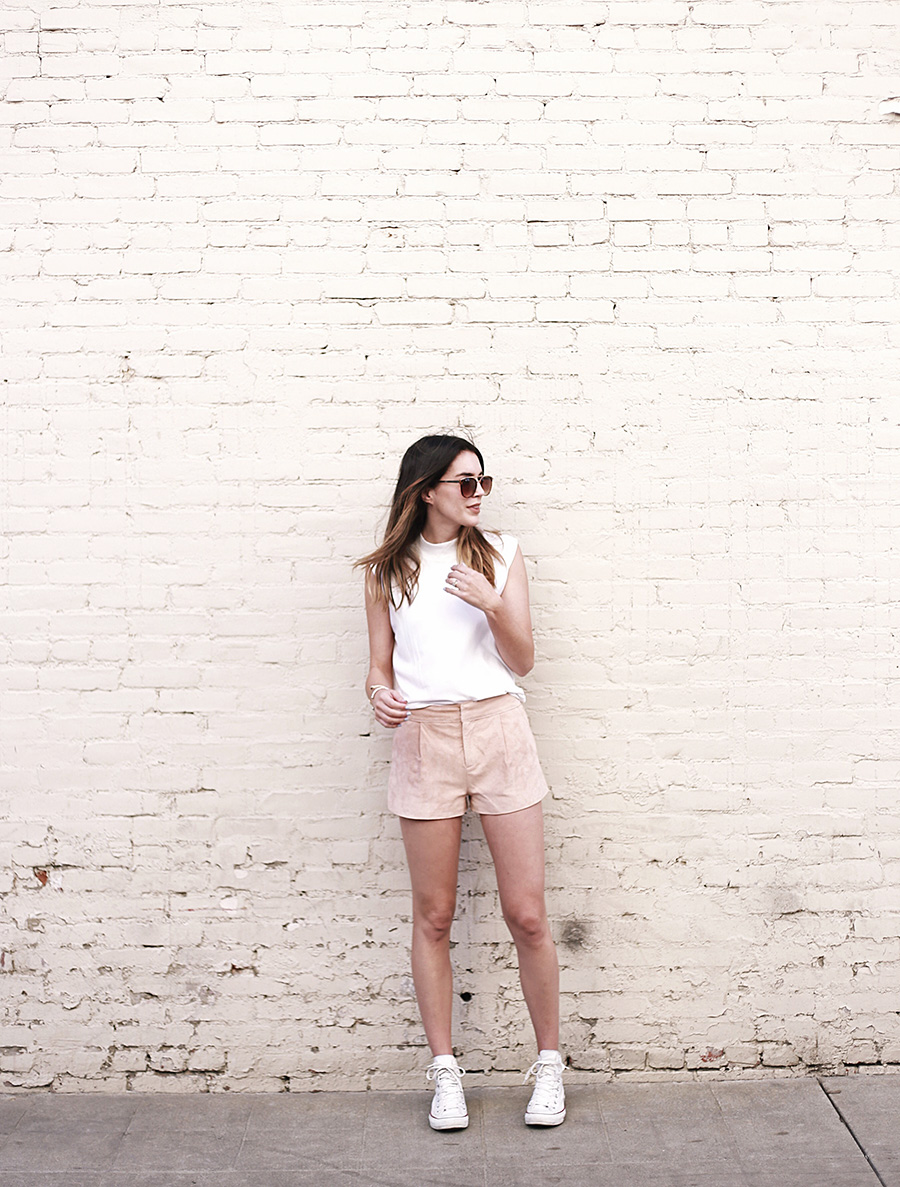forever21 suede shorts converse hightops 4