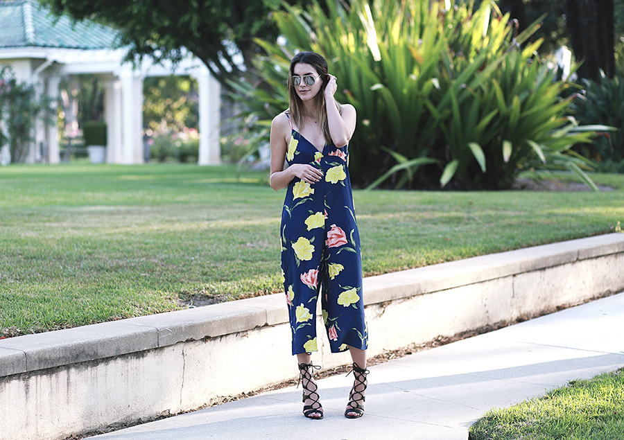 forever21 floral jumpsuit call it spring black heels 8