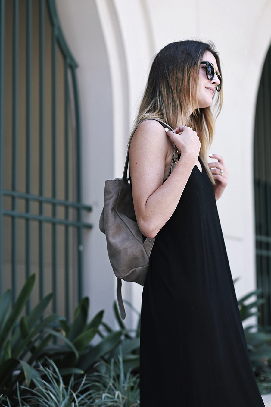 Eileen Fisher Black Dress Backpack 1