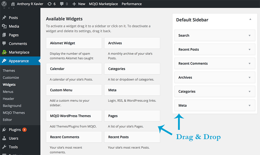 adding widgets to your sidebar