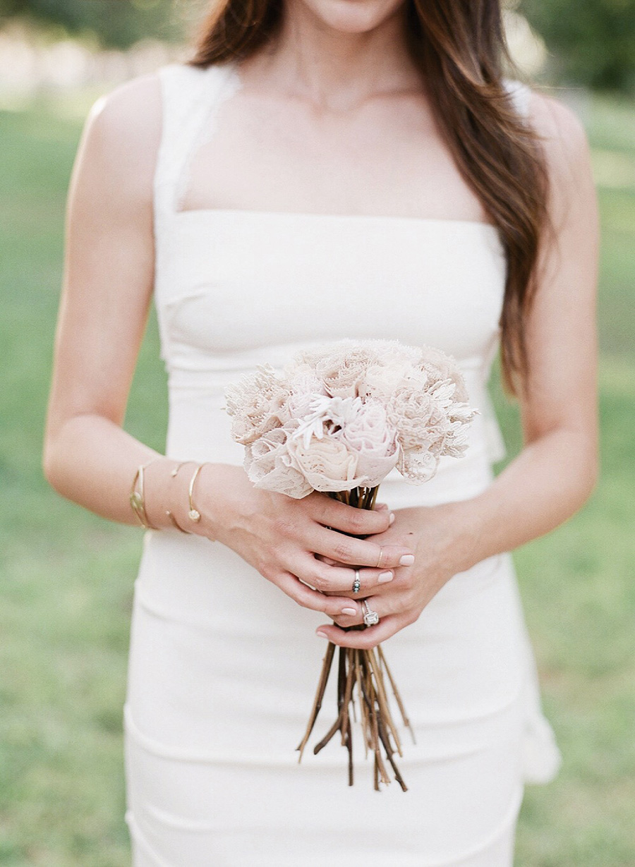 Bridal Bouquet Lace Flowers Wedding