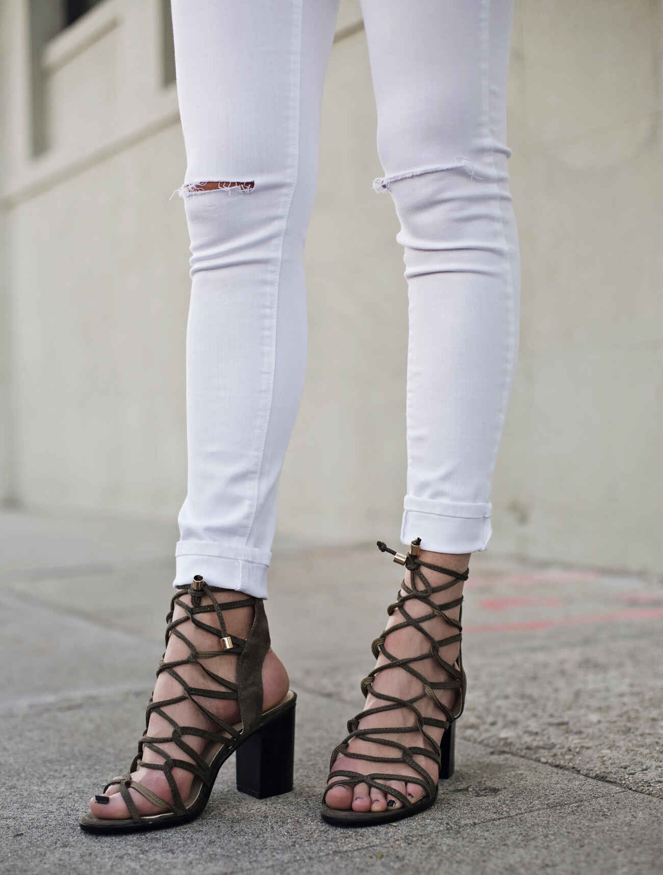 Lace up Heeled Sandals
