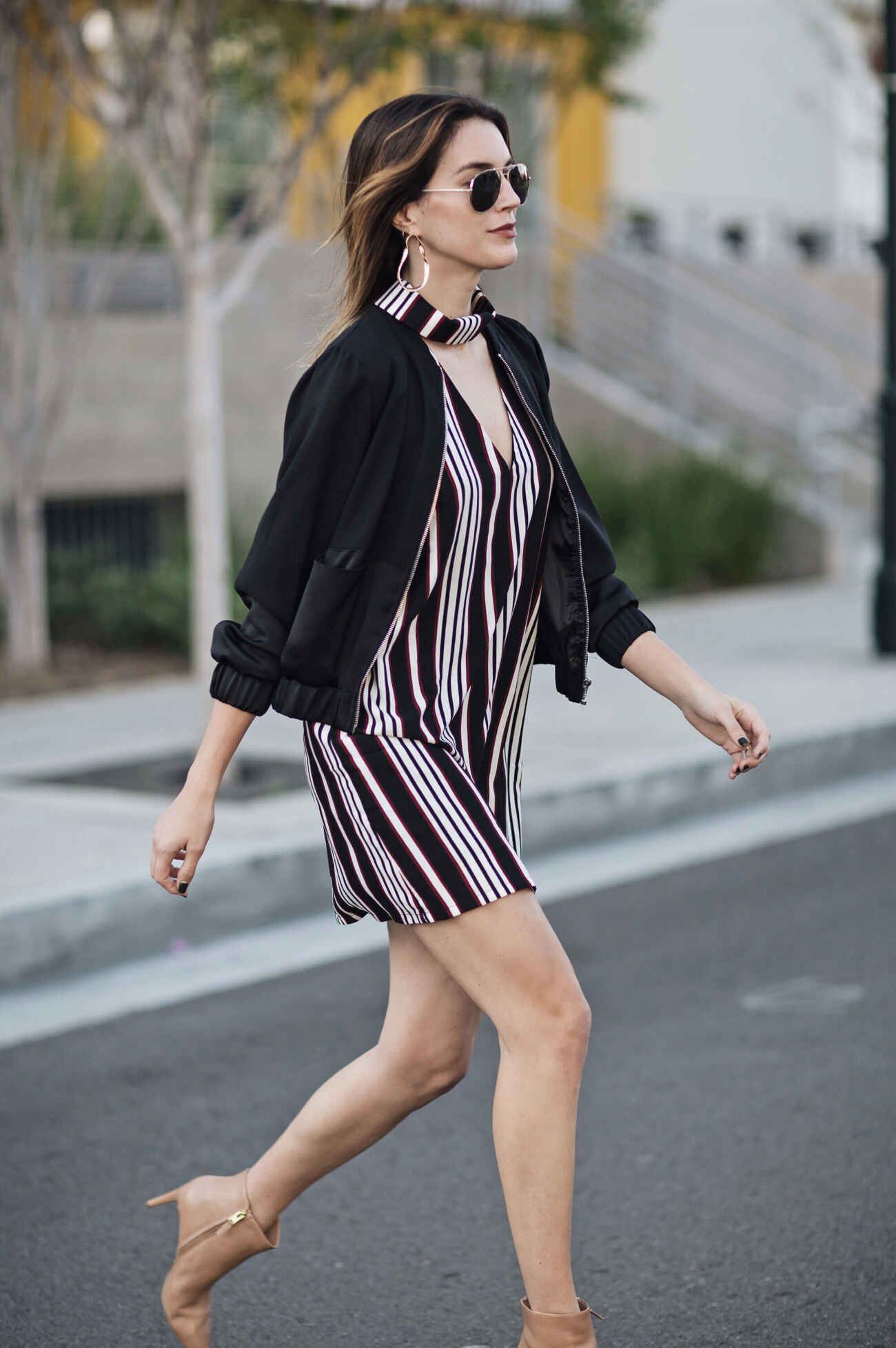 Street Style Vertical Striped Dress