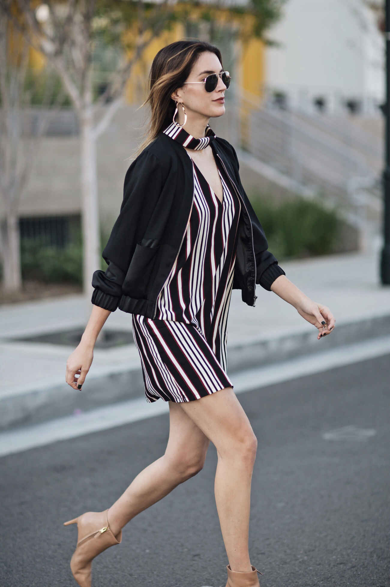 Vertical striped outfit sale