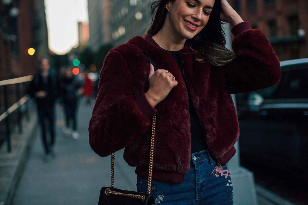 Wine Colored Bomber Jacket