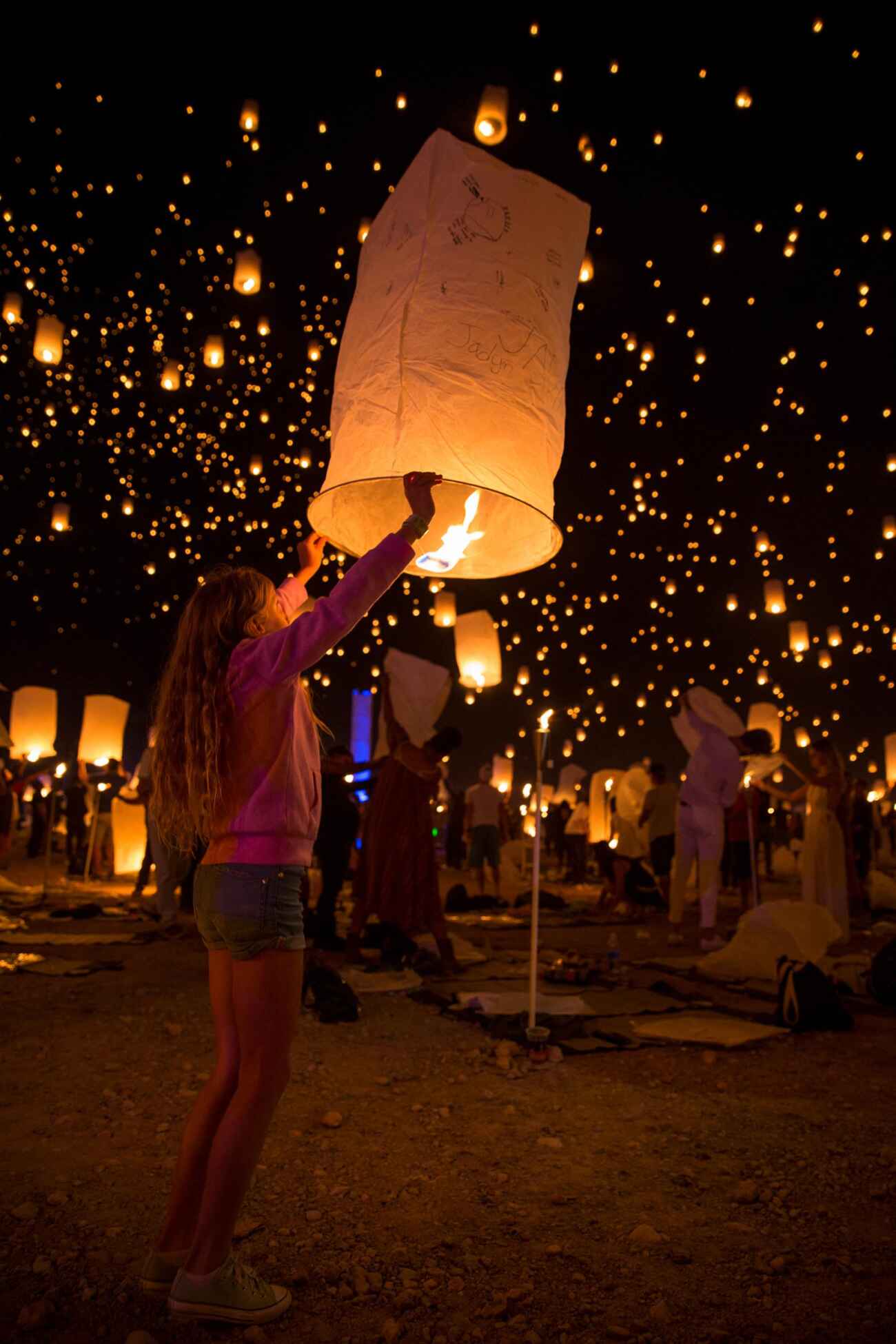 rise festival lantern lights