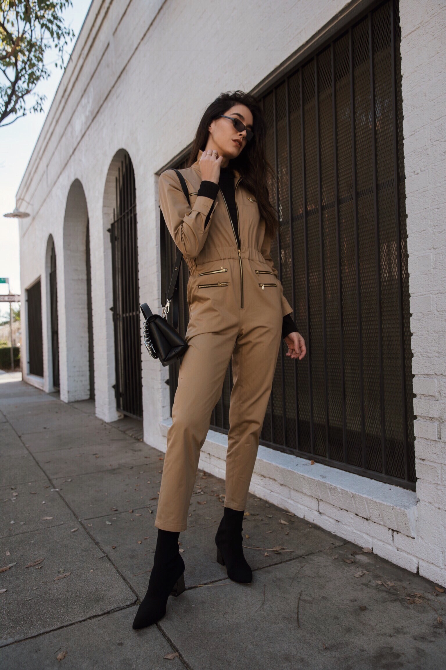 Utility store jumpsuit outfit