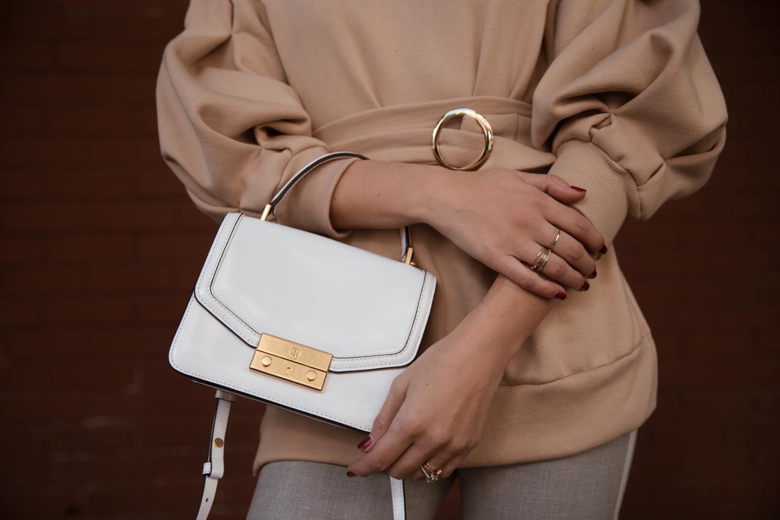 white purse handbag